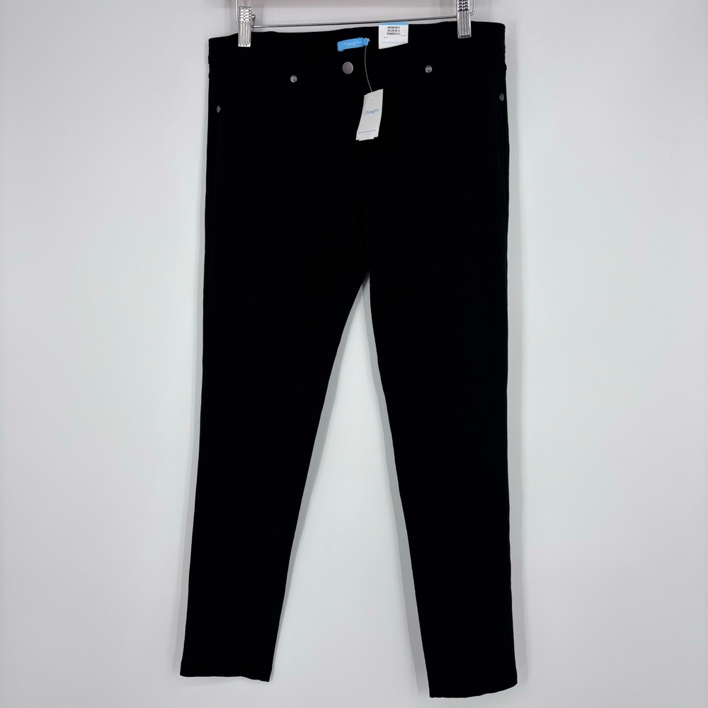 J.McLaughlin Becca Pants Women 6 Black Slim Stretch Trousers Professional *NEW